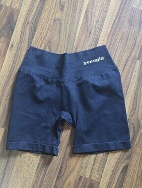 YoungLA Black High-Waist Bike Shorts